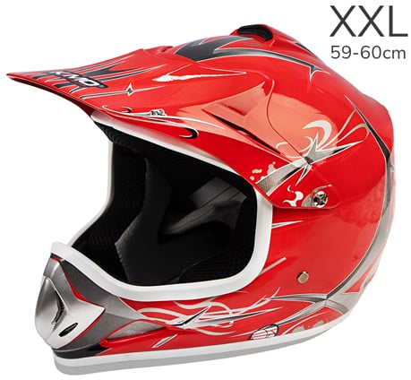 Moto helma Cross Nitro Racing červená XXL
