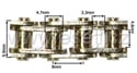 Řetěz minicross T8F zlatý 108cm (136 článků)