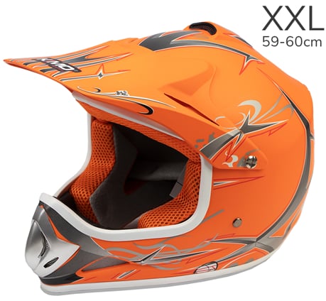 Motokrosová helma Nitro oranžová matná XXL