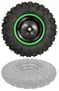 Kompletní zadní kolo 6" s pneu 13x5,00-6 - zelená