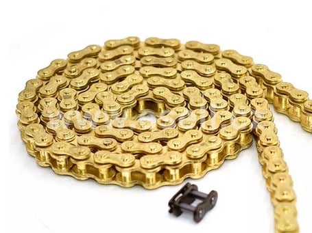 Řetěz minibike 25H 91cm (144 článků) zlatý