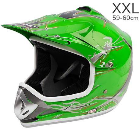 Moto přilba Nitro Racing zelená XXL