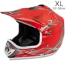 Motokrosová helma Nitro červená matná XL