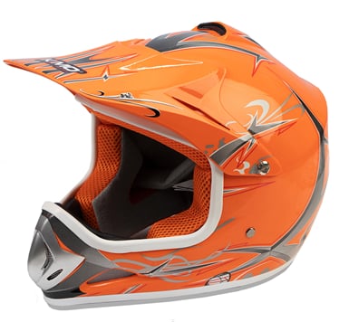 Dětská moto helma Nitro oranžová XS