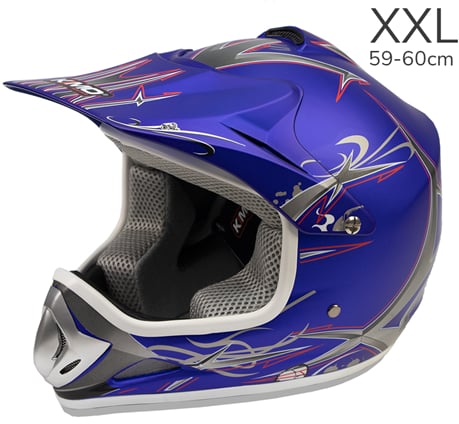 Dětská motokrosová  helma Nitro modrá matná XXL
