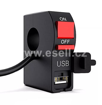 Vypínač s objímkou a USB