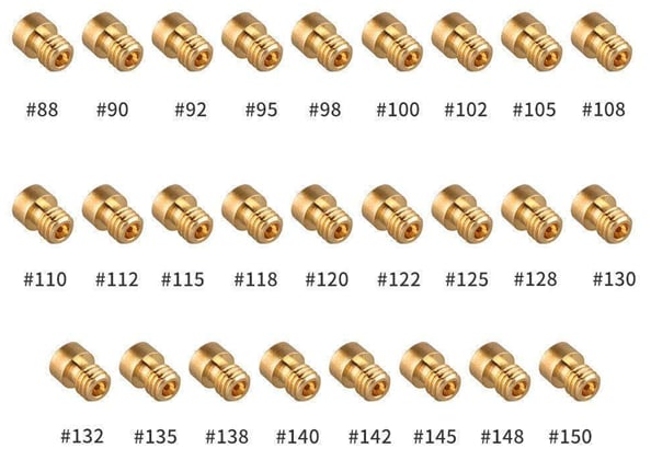 Hlavní trysky karburátoru NIBBI racing PE