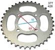 Rozeta 37 zubů pro řetěz 428 střed 52mm
