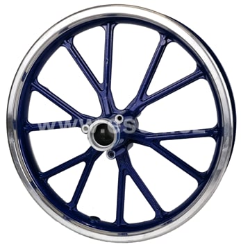 Zadní ráfek minicross 10 palců, šířka 96mm modrá