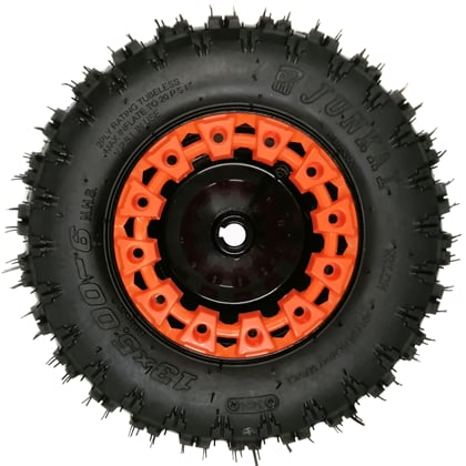 Kompletní zadní kolo 6" s pneu 13x5,00-6 - oranžová