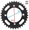 Rozeta pitbike 35 zubů pro řetěz 428