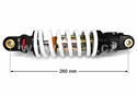Zadní tlumič pro pitbike DNM MK-AR 260 mm, 350 LBS
