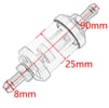 Palivový filtr CNC černá pro průměr hadičky 8 mm