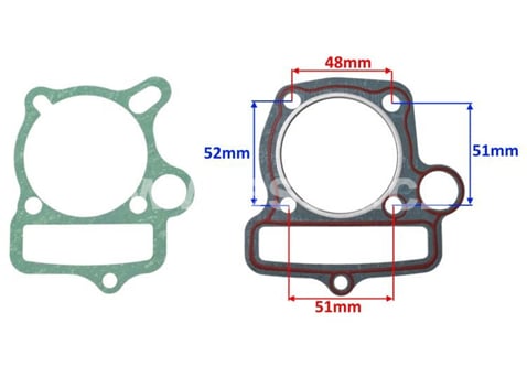 Sada těsnění hlava, válec motoru YX 140 cc