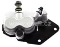 Brzdový třmen pitbike 45mm dvoupístový typ2 stříbrná