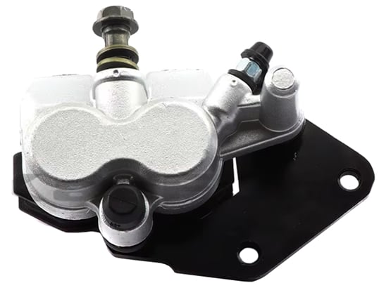 Brzdový třmen pitbike 45mm dvoupístový typ2 stříbrná
