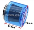 Sportovní vzduchový filtr 38mm s krytem - modrá