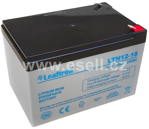 Leaftron LTH12-18 12V 18Ah Lithium LiFePO4