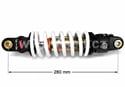 Zadní tlumič pro pitbike DNM MK-AR 280mm, 700 LBS