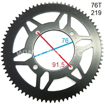 Rozeta 76 zubů pro řetěz 219