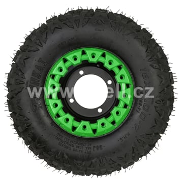 Kompletní kolo 7 palců s pneu 16x8-7 zelená 4x110mm