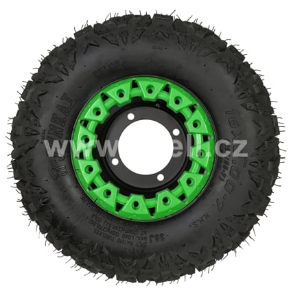 Kompletní kolo 7 palců s pneu 16x8-7 zelená 4x110mm