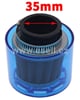 Sportovní vzduchový filtr 35mm s krytem - modrá