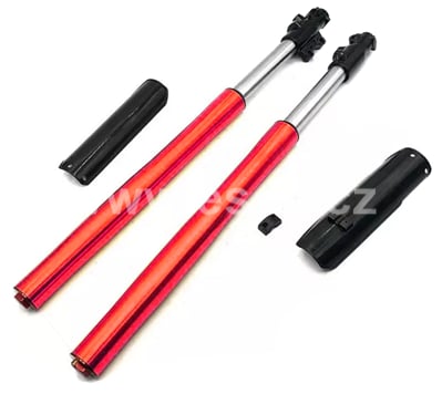 Přední tlumiče, vidlice pitbike 800mm, 45/48mm - červená