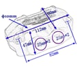 Brzdový třmen 4 pístkový CNC 82 mm červená