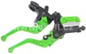 Páčky Pitbike sklopné CNC kompletní zelená - sada