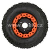 Kompletní kolo 7 palců s pneu 16x8-7 oranžová 3x78mm