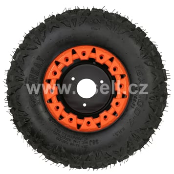 Kompletní kolo 7 palců s pneu 16x8-7 oranžová 3x78mm
