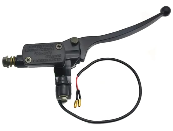 Brzdová páčka s pumpou černá 170mm pravá