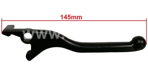 Brzdová páčka pitbike, minicross pravá 145 mm černá