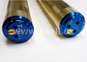 Přední tlumiče, vidlice pitbike 730mm, 45/48mm zlatá
