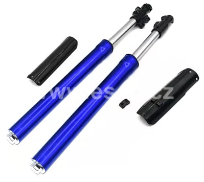 Přední tlumiče, vidlice pitbike 800mm, 45/48mm - modrá