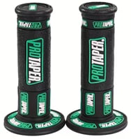 Gripy pitbike černá/zelená