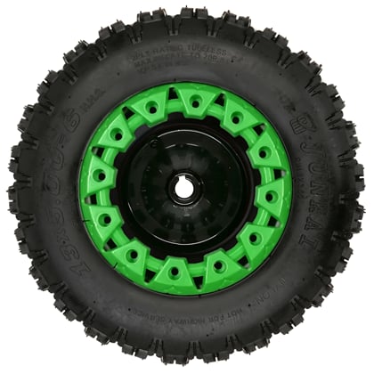Kompletní zadní kolo 6" s pneu 13x5,00-6 - zelená