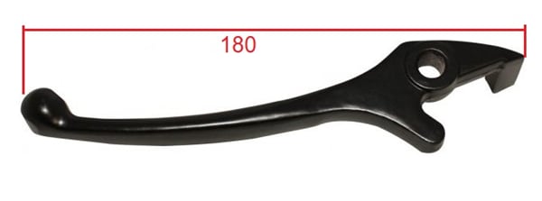 Levá brzdová páčka pro čtyřkolku, pitbike 180 mm černá