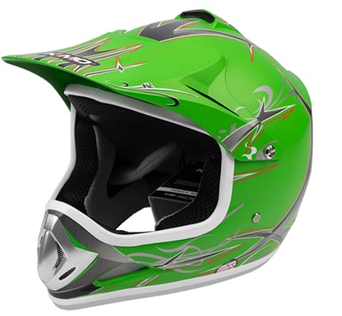Dětská motokrosová přilba Nitro zelená matná XS