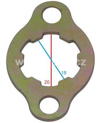 Zajišťovací podložka řetězového kola 18/20