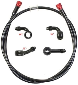 Brzdová hadice délka 120cm, 10mm - vyměnitelné koncovky