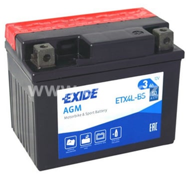 Baterie EXIDE YTX4L-BS, 12V, 3Ah, 50A (ETX4L-BS)