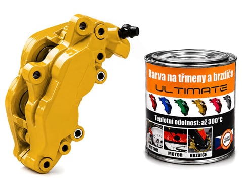 Barva na brzdy a motor kelímek 250 ml - tm. žlutá