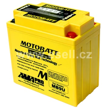 Baterie MOTOBATT MB9U, 12V, 11Ah, 140A (YB9L-B, 12N9-3A, YB7L-B)