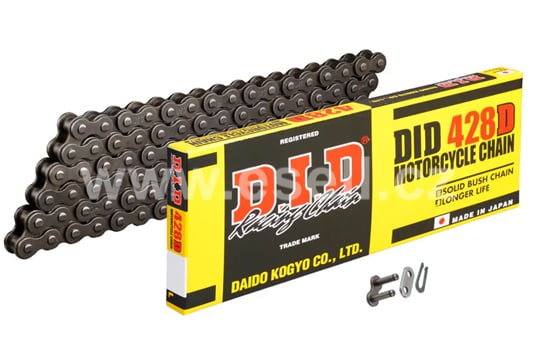 DID 428D 118 článků řetěz 428 pro pitbike, dirt bike a čtyřkolky