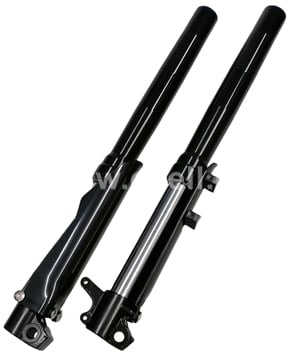 Přední tlumiče, vidlice pitbike 730mm, 45/48mm černá