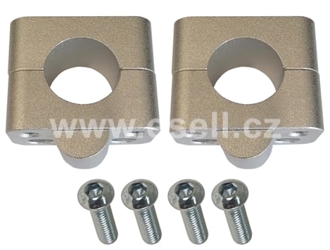 Redukce řídítek pitbike 22mm na 28mm CNC stříbrná
