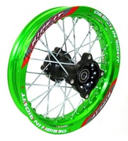 Zadní ráfek pitbike 12 palců RIDEIT zelená