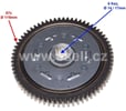 Kolo primárního převodu 67 zubů, 14/17mm